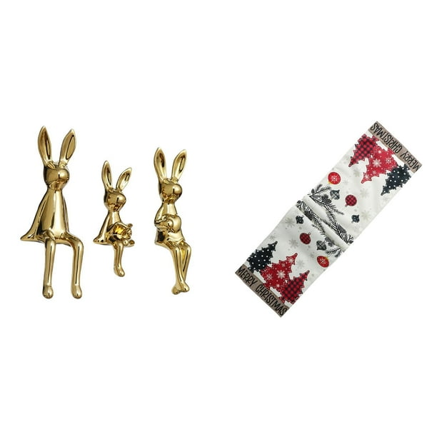 Figura decorativa de sentado, ideal como de mesa navideño en miniatura. Fabricado en cerámica y poliéster. Perfecto para regalar o dec
