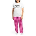 thumbnail image 4 of CafePress - Sawdust Is Man Glitter Women's Light Pajamas - Women's Short Sleeve Print T-Shirt and Pants Light Cotton Pajama Set, 4 of 7