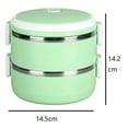 thumbnail image 3 of Thermos for Hot Food ,Thermal Lunch Box,Soup Thermos, Insulated Food Container 304 Stainless Steel Round Lunchbox Sealed Food Containers,Stackable Thermal Lunch Box, 3 of 4