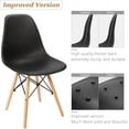 thumbnail image 4 of XPOPR Modern Style Dining Chair Mid Century Modern DSW Chair, Shell Lounge Plastic Chair for Kitchen, Dining, Bedroom, Living Room Side Chairs Set of 4 (Black), 4 of 10