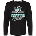 thumbnail image 3 of Inktastic My Wife is a Survivor Cervical Cancer Awareness Long Sleeve T-Shirt, 3 of 5