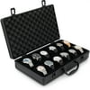 Watch Case for 12 Watches Collectors Briefcase Store Safe Black Aluminum Handle