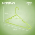 thumbnail image 4 of Ganchos para ropa de Niños Atmos Homeware color verde Paquete de 40, 4 of 5