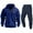 Dark Blue, variant on Mens Track Suits 2 Piece Set Athletic Workout Gym Fleece Hoodie and Cargo Sweatpants Big and Tall Winter Sport Tracksuits Jogging Suit Lounge Outfit Deep Red XL