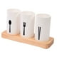 thumbnail image 2 of Organizador de cajas de almacenamiento de cubiertos | Base O-ak con compartimentos divididos | Porta utensilios de cocina para palillos, cucharas, tenedores | Agujeros de drenaje | Copa extraíble, 2 of 9