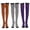 Purple, variant on Christmas Striped Thigh High Socks JIANLAI for Women, Multi‑Color Horizontal Stripe Over‑the‑Knee Stretch Socks, Holiday Costume Socks