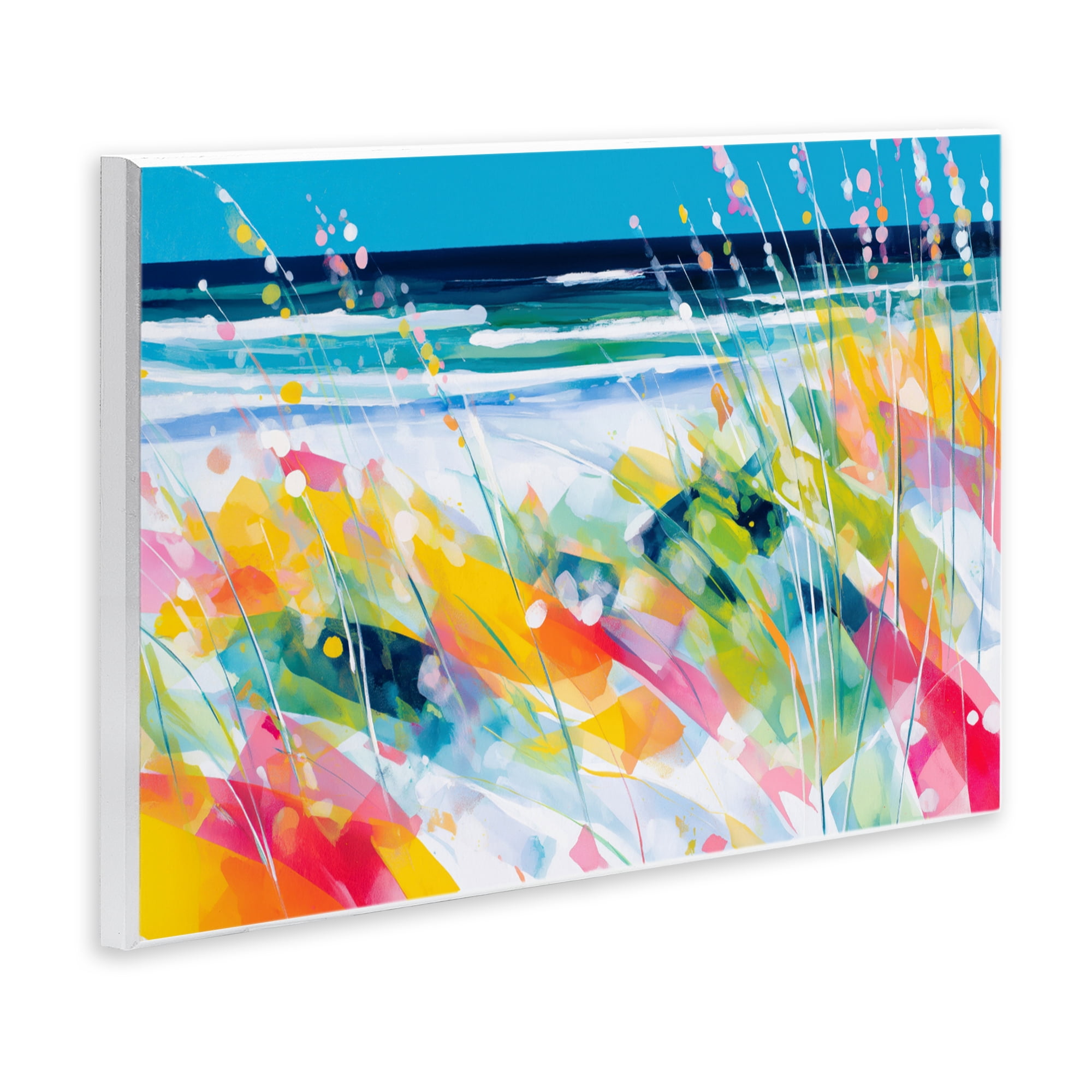 Stupell Industries Sea Oats & Ocean Breeze Abstract Wall Plaque Art, design by Chromatic Storm Studio