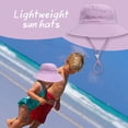 thumbnail image 4 of Sombrero para el sol para bebés, sombrero para niñas y niños pequeños, sombreros de protección solar para verano, gorra de protección solar para niños, color morado claro, 4 of 6