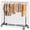 Black Z base with Cover, variant on HOKEEPER Heavy Duty Clothing Rack with Cover 450 lbs Capacity Adjustable Z Base Garment Rack, Rolling Metal Clothes Rack with Wheels, Commercial Grade No-Gap Zippered Dust Cover, 65"-71" Height