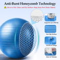 thumbnail image 2 of Cshidworld Exercise Ball Set, Yoga Ball with 9-Inch Pilates Ball, Stretch Strap & Foot Pump, Anti-Burst Extra Thick Stability Ball for Core Workout, Balance Training, Home Gym, 26 in (65 cm), 2 of 9
