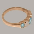 thumbnail image 4 of LBG British Made 10k Rose Gold Natural Blue Topaz & Opal Womens Engagement Ring - 33 size options - Size 9.25, 4 of 6