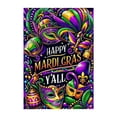 thumbnail image 2 of Mardi Gras Garden Flag, Double-Sided Carnival Masquerade Ball Party Outdoor Decor, Reversible Polyester Hanging Flag for Yard, Porch, & Fence,A, 2 of 6