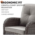 thumbnail image 6 of PARKWELL 5-Piece Outdoor Swivel Glider Chair with Ottoman,Side Table,Patio Swivel Rocker Lounge Conversation Bistro Furniture Sets,Gray, 6 of 10