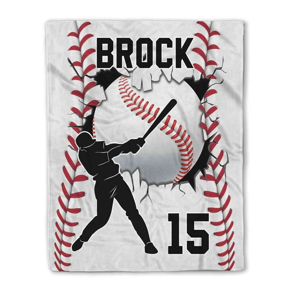 Lazaofficial Baseball Blanket, Custom Name Blanket, Gift Blanket, Sports Blanket, Baseball Blankets For Boys, Blankets For Beds