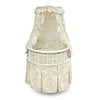 Badger Basket - Elegance Bassinet, White With Sage Toile Bedding