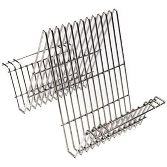 Hunsaker Chicken N Pork Rack for Half Pan - Ideal for Poultry and Ribs, Perfect for Drum Smokers - Enhance Your BBQ Experience with This Versatile Rack$$Garden & Patio