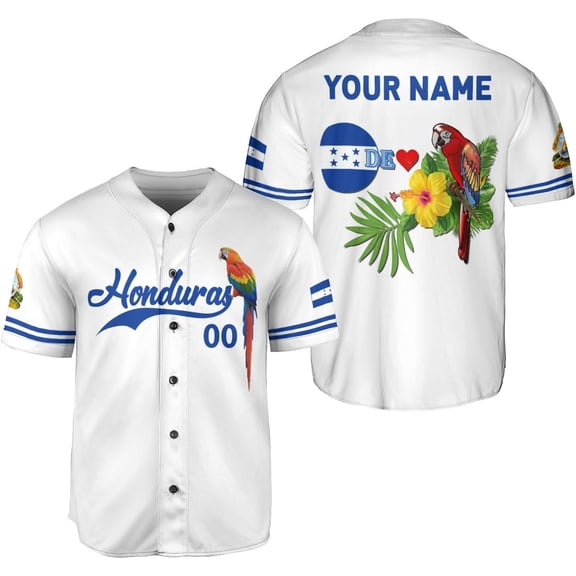 Personalized Honduras Baseball Jersey Shirt, Honduras Jersey for Men and Women, Jersey Honduras, Camisa Honduras Hombre (S)