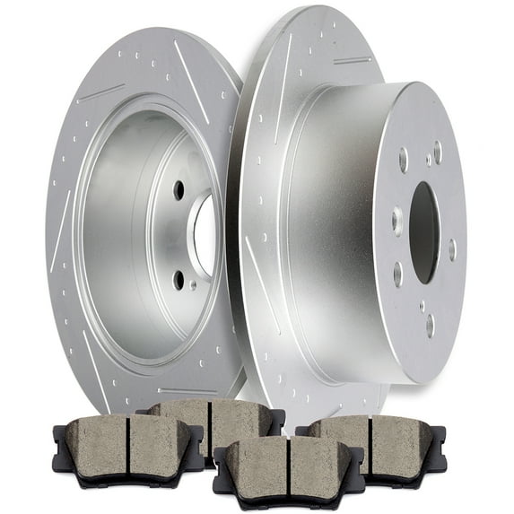CCIYU Brakes Kits with Brakes Pads and Rotors Rear for 2013-2017 for Lexus ES300h, 2007-2012 for Lexus ES350, 2008-2014 for Toyota Avalon, 2007-2011 for Toyota Camry