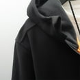 thumbnail image 3 of Timoontee Men's Fleece Coat Zip Up Coats Casual Comfy Long Sleeve Hoodies Vintage Workwear Hoodie Jacket Fall Winter Warm Outerwear with Zip Pocket Black XXXL, 3 of 8