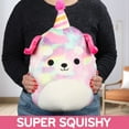 thumbnail image 4 of Squishmallows 12" Delenne The Party Puppy Dog w Party Hat - Official 2026 Jazwares Celebration Plush - Collectible Soft and Squishy Puppy Stuffed Animal Toy - Gift for Kids, 4 of 5