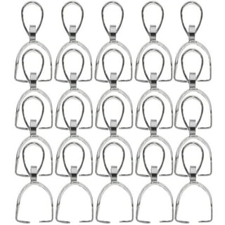 100 Pcs Pinch Bails for Pendants Eyelets Pendant Chain Clasps Clips  Connectors Bails for Jewelry Making 