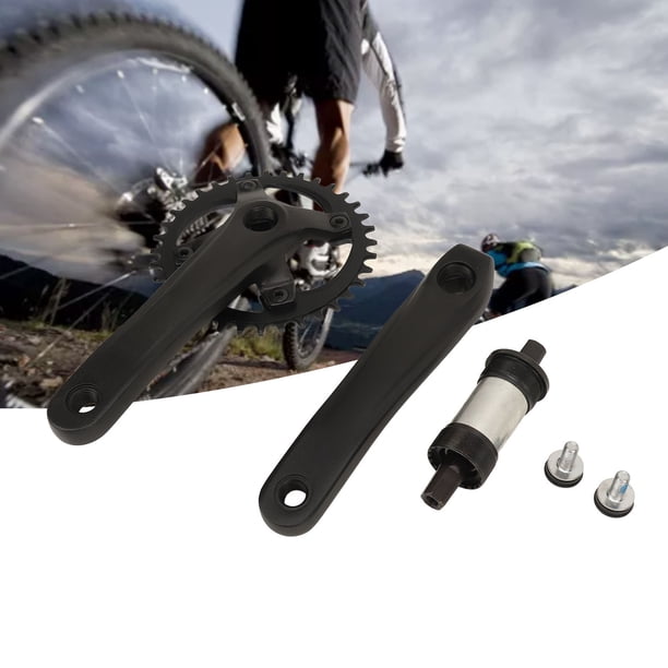 Juego De Bielas Para Bicicleta De Montaña, Juego De Bielas Cónico Cuadrado De aleación De Aluminio Juego De Bielas De Bicicleta Con Cadena Positiva Negativa 104 Mm BCD Para