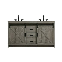 Elegant Kitchen and Bath Austin 60 Inch Double Bathroom Vanity In Rustic Grey