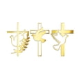 thumbnail image 4 of RUOYING Acrylic Cake Topper Dove Cross Cake Toppers Baptism Cake Decorations, 4 of 8