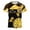 A-Yellow1118, variant on XIAOCHA Dartboard Print T Shirt For Men Crew Neck Short Sleeve Sports Leisure Graphic Tee