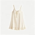 thumbnail image 4 of Bxsruta Womens Summer Sundress Casual V Neck Flowy Pleated Mini Dresses, 4 of 5