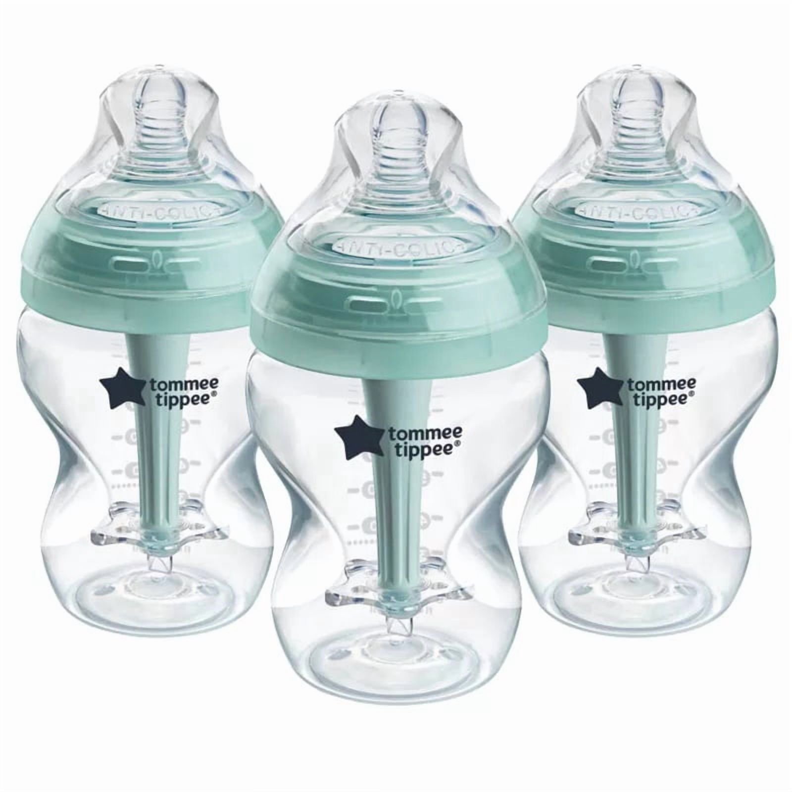 3-Pack 9 oz Advanced Anti-Colic Baby Bottle Set with Breast-Like Nipples, Feeding Bottles for Natural Latch and Pace Feeding, Self-Sterilizing Design for Everyday Use