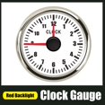 thumbnail image 2 of Jauges d'Horloge Étanches pour Voiture Bateau Instrument Compteur d'Heures 0-12 Heures Montre avec Rétroéclairage Rouge, Facile à Calibrer, 2 of 7