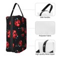 thumbnail image 5 of Uemuo Beautiful Red Ladybug Pattern Portable Toiletry Bags with Handle, Waterproof travel Make up Bags for Women, Large Capacity Travel Cosmetic Bags, 5 of 9