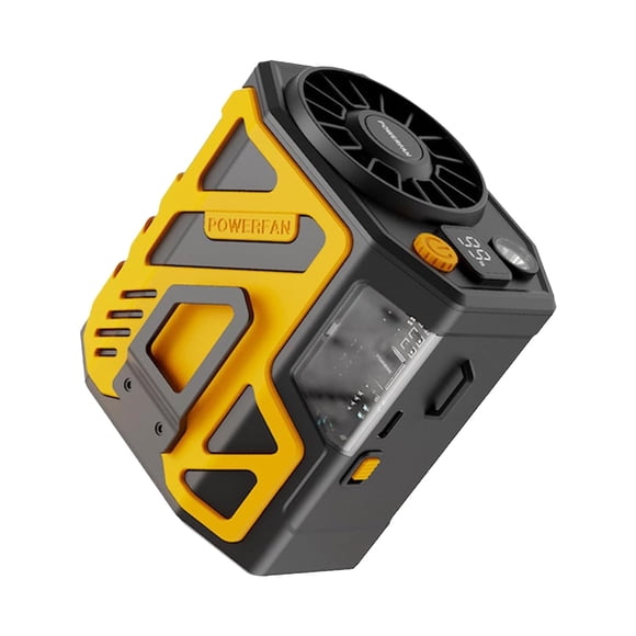 LPSSTORE Portable Fan Airstream Compact Waist Clip Fan Digital Display Rechargeable Personal Cooler for Outdoor Work Hiking