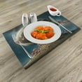 thumbnail image 2 of Ambesonne Mushroom Place Mats Set of 4, Astral Starry Galaxy Moon, Standard Size, Dark Pink Sea Blue Sepia, 2 of 5