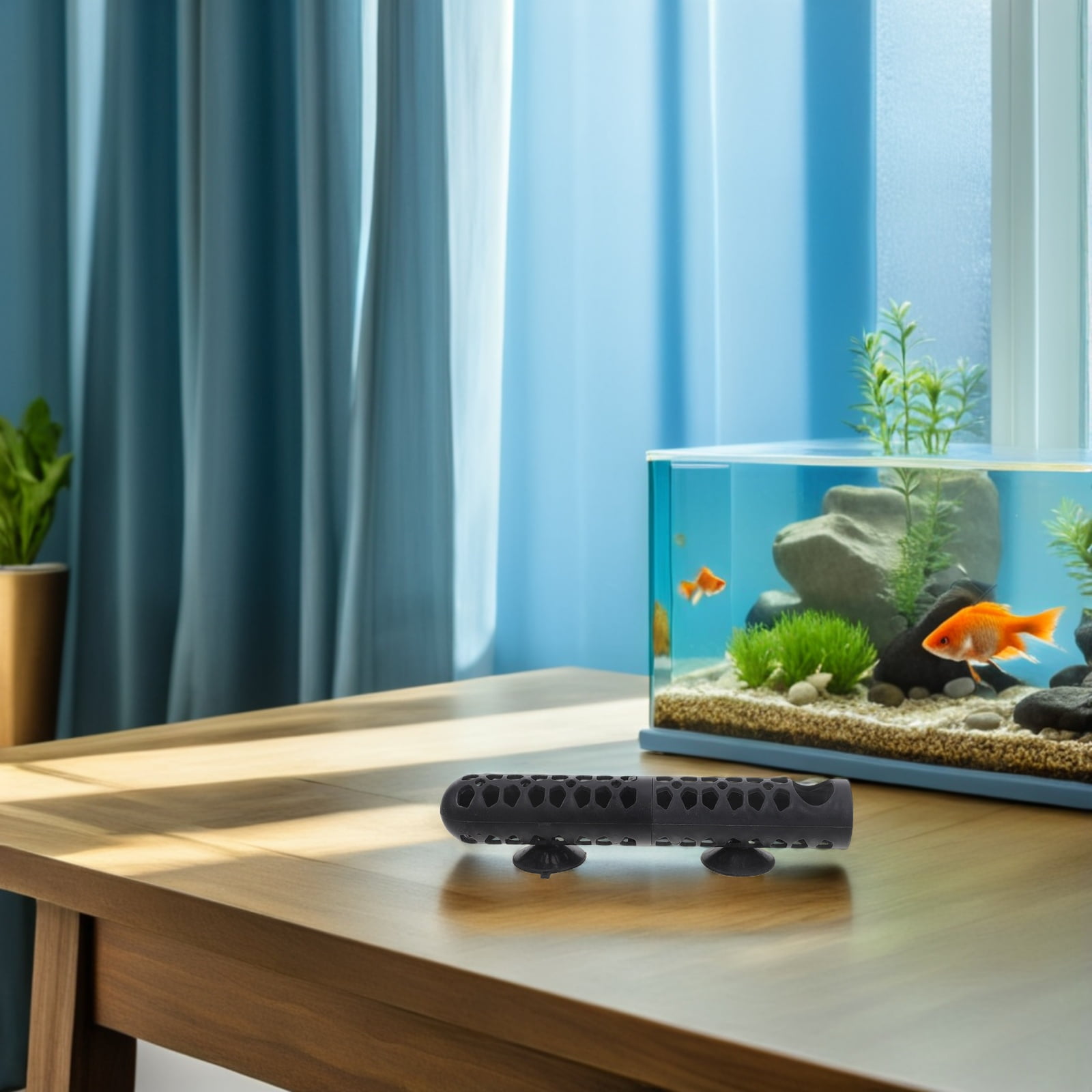 OUNONA 4-Pack Aquarium Heater Protective Guard with Easy Installation and Removable Plastic Sleeve