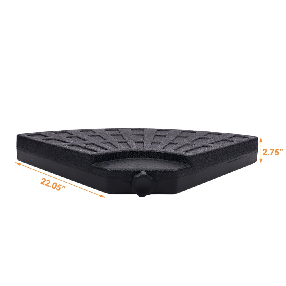 Prime Garden 4 Pieces Umbrella Base Stand Heavy Duty,Black