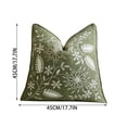 thumbnail image 3 of Qholemyo Floral Embroidered Throw Pillow Covers 17.7x17.7in Soft Elegant Decor For Indoor Sofa Bedroom, 3 of 6