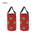 thumbnail image 3 of Unique Bargains 3 Gallon Suspendu Tissu Fraise Grandir Sac avec 12 Trous Rouge Vert 2Pack, 3 of 5
