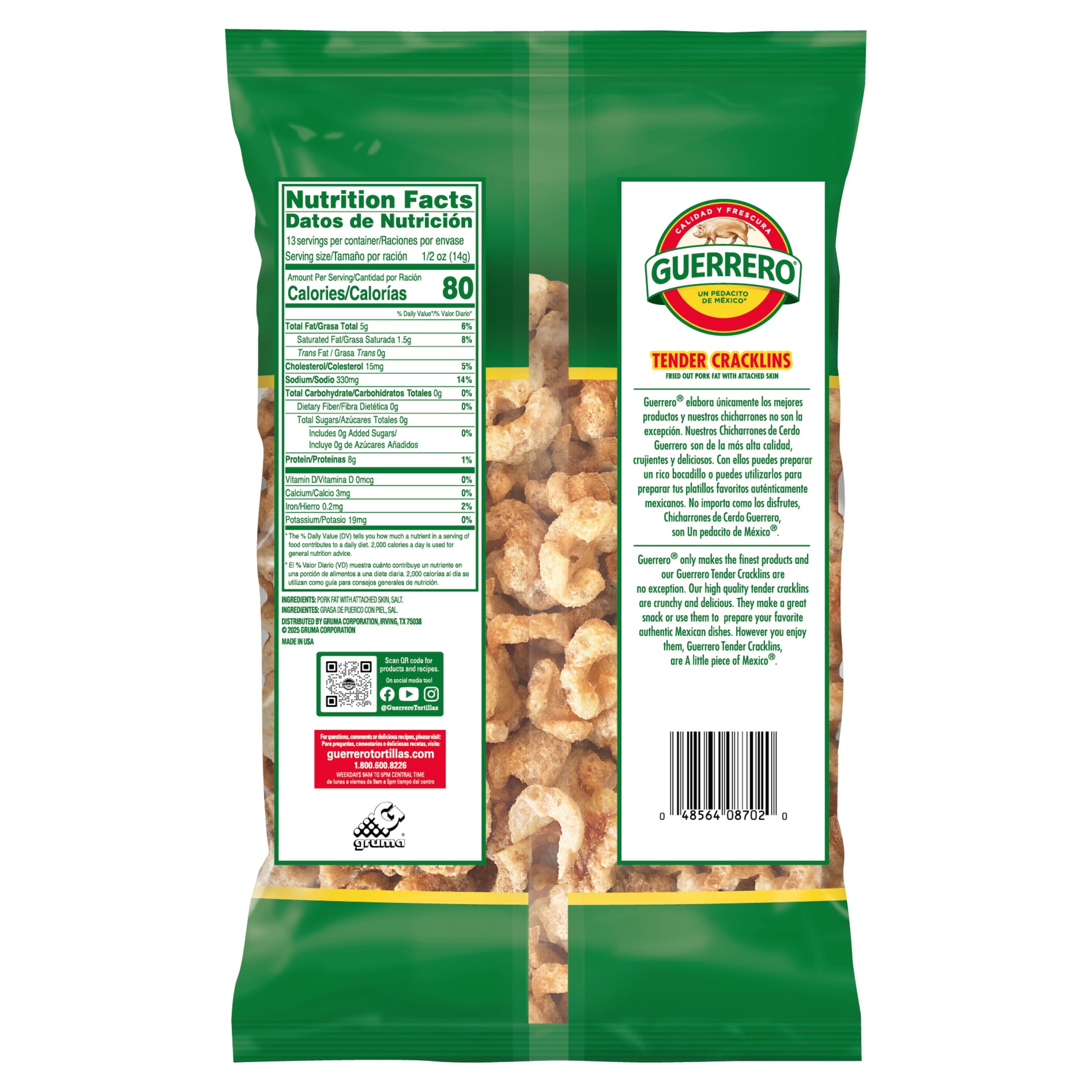 Guerrero Tender Cracklins, 6.5 Ounce Bag