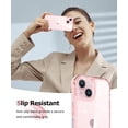 thumbnail image 5 of Compatible with iPhone 15 Case with 2X Screen Protectors + 2X Camera Lens Protectors, [Not Yellowing] Clear Glitter Phone Case, Protective Shockproof Women Cover for 6.1 Inch - Pink, 5 of 12