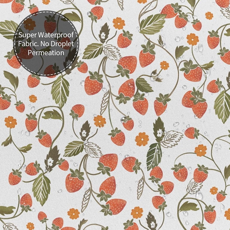 Strawberry Shower Curtain Hooks - 12 PCS Cute Fruit-Themed Bathroom Decor Rings