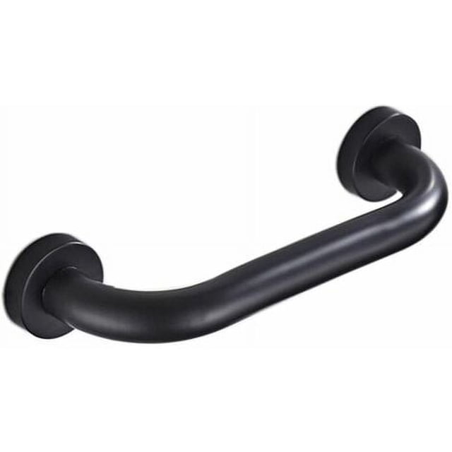 Barra de apoyo para baño, manija de seguridad para ducha, barra de apoyo antideslizante de 30 cm para baño, bañera, inodoro (negro)