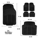 thumbnail image 2 of 1 Juego Tapetes 4 pzs Uso Rudo Auto Camioneta Universal Malubero, negro, 2 of 5