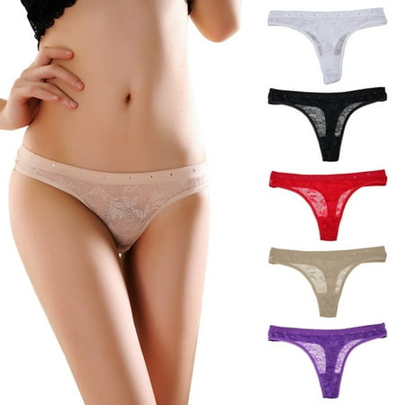 

Promotion Clearance Lady Cotton Underwear Girls Underwear Brief Women Lace G-string Khaki