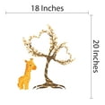 thumbnail image 3 of Beautiful Cherry Blossom Heart Shaped Tree with Giraffe-Vinyl Wall Decal - Sticker for Home Decoration, Nursey Room, Floral Art Easy To Apply & Removeable-Size: 18" x 20"., 3 of 3