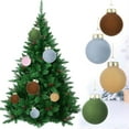 thumbnail image 2 of QHUDLV Velvet Christmas Ornaments Balls,16Pack Large Flocked Ball Ornaments Set for Christmas Tree Decoration,hatterproof Hanging Baubles for Xmas Trees Holiday Party Decor, 2 of 9