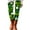 Green, variant on Women St. Patrick's Day Leggings Green Plaid Shamrock Stretch Leggings Four Leaf Clovers Pattern Full Length Soft Pants for Casual Loungewear Workout Wear Green XL