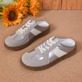 thumbnail image 5 of HXWCHs Women's Casual On Sneakers with Platform Sole for Comfort Walking and Loafers Style 9 Silver, 5 of 8