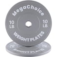 thumbnail image 3 of QinaQin 2PC 10LB Bumper Plates, Weight Plates for Home Gym, Gray, 3 of 8